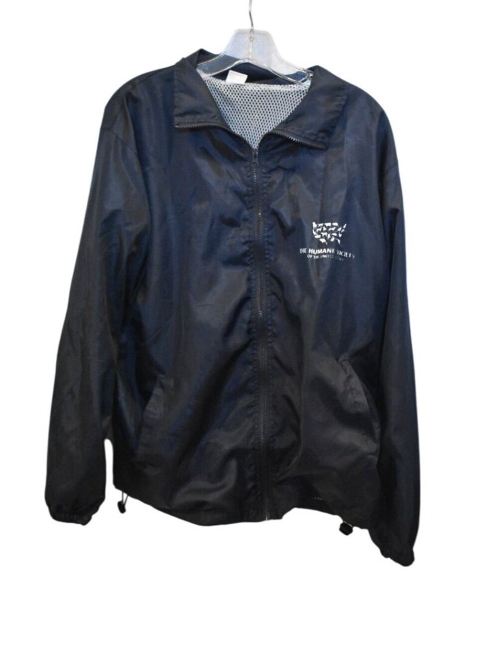 Unisex Humane Society Navy Blue Windbreaker Size XL